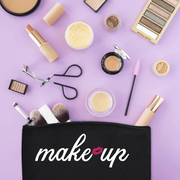 Canvas Pouch- Multi-purpose Cosmetic Bag with Zipper, DIY Craft Canvas Zipper Po - Picture 6 of 6